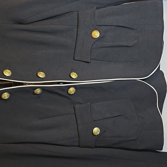Anthropologie Sanctuary Admiral Military Gold Button Stretch Jacket Blazer - Picture 5 of 17
